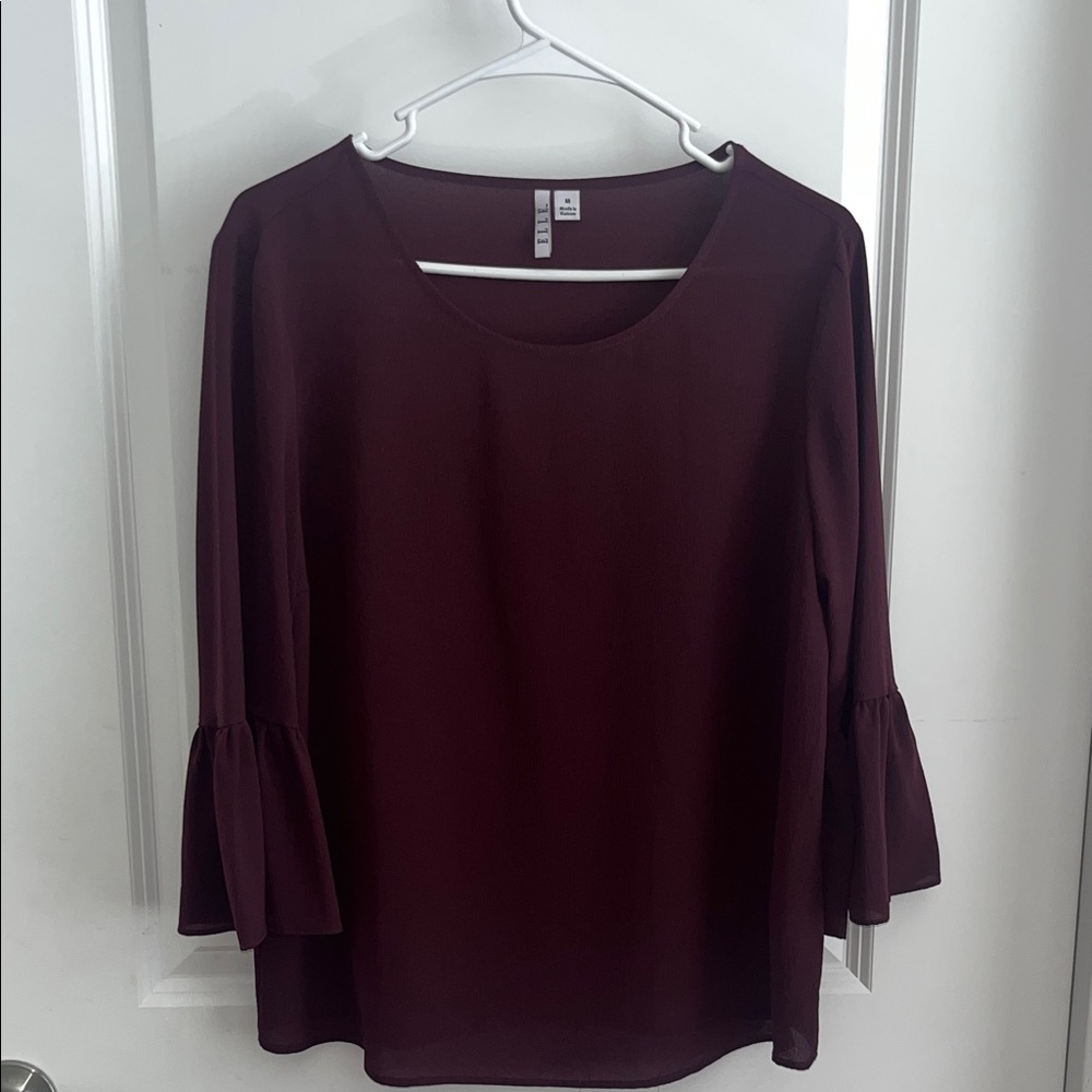 Elle Deep Burgundy Women's Blouse